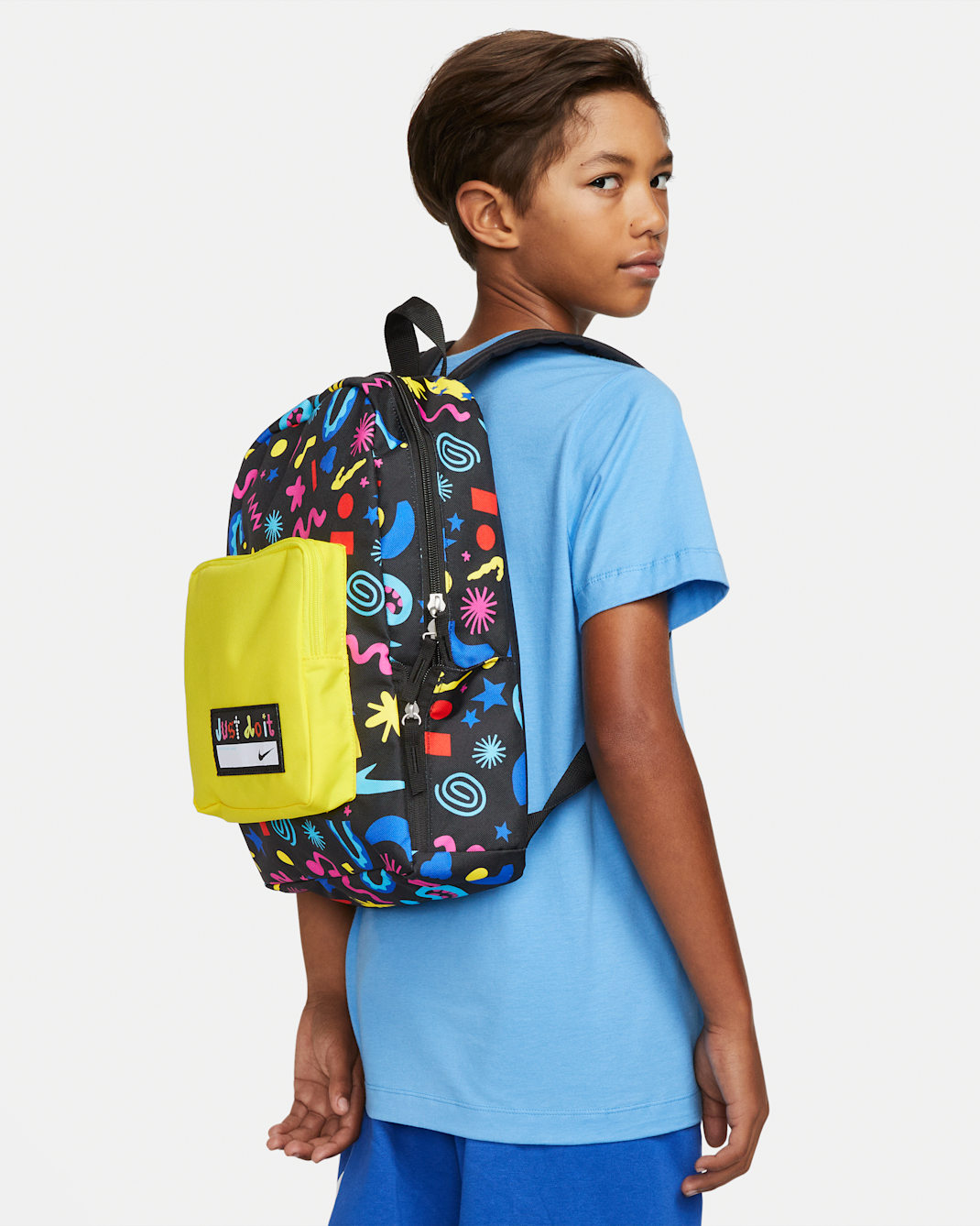 Nike Classic Kids' Backpack (16L) - Black/Opti Yellow/Black