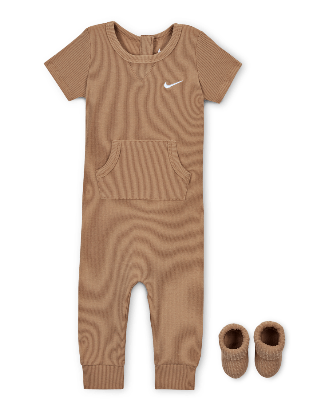 Conjunto de enterito y calcetines de tejido Knit de canalé para bebé Nike - Cáñamo