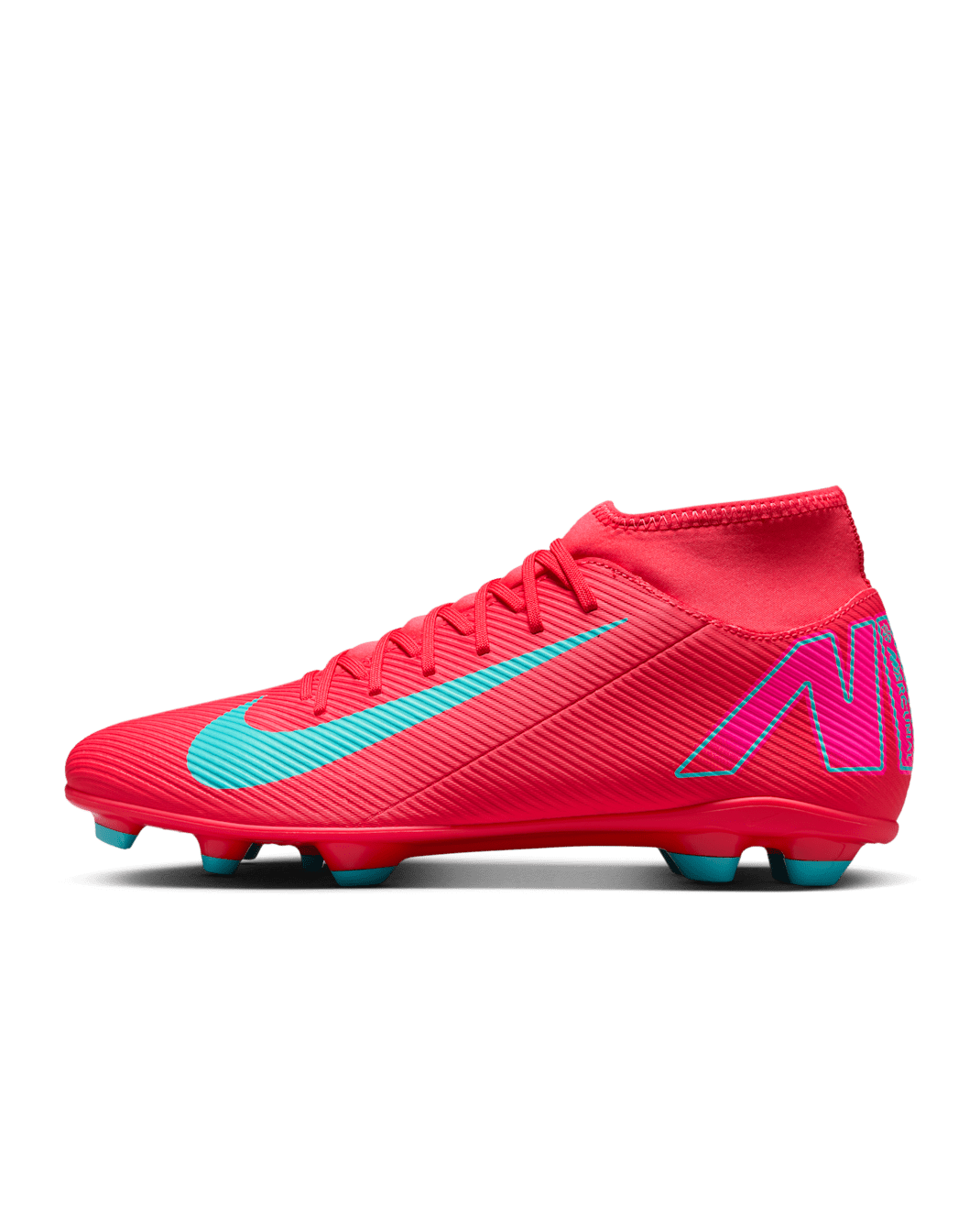 Nike Mercurial Superfly 10 Club Multi-Ground High-Top Football Boot - Ember Glow/Aurora Green