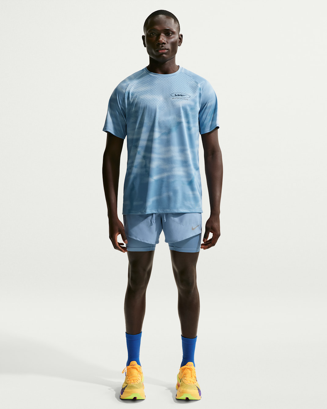 Calções de running híbridos de 13 cm Dri-FIT Nike Stride para homem - Azul Work