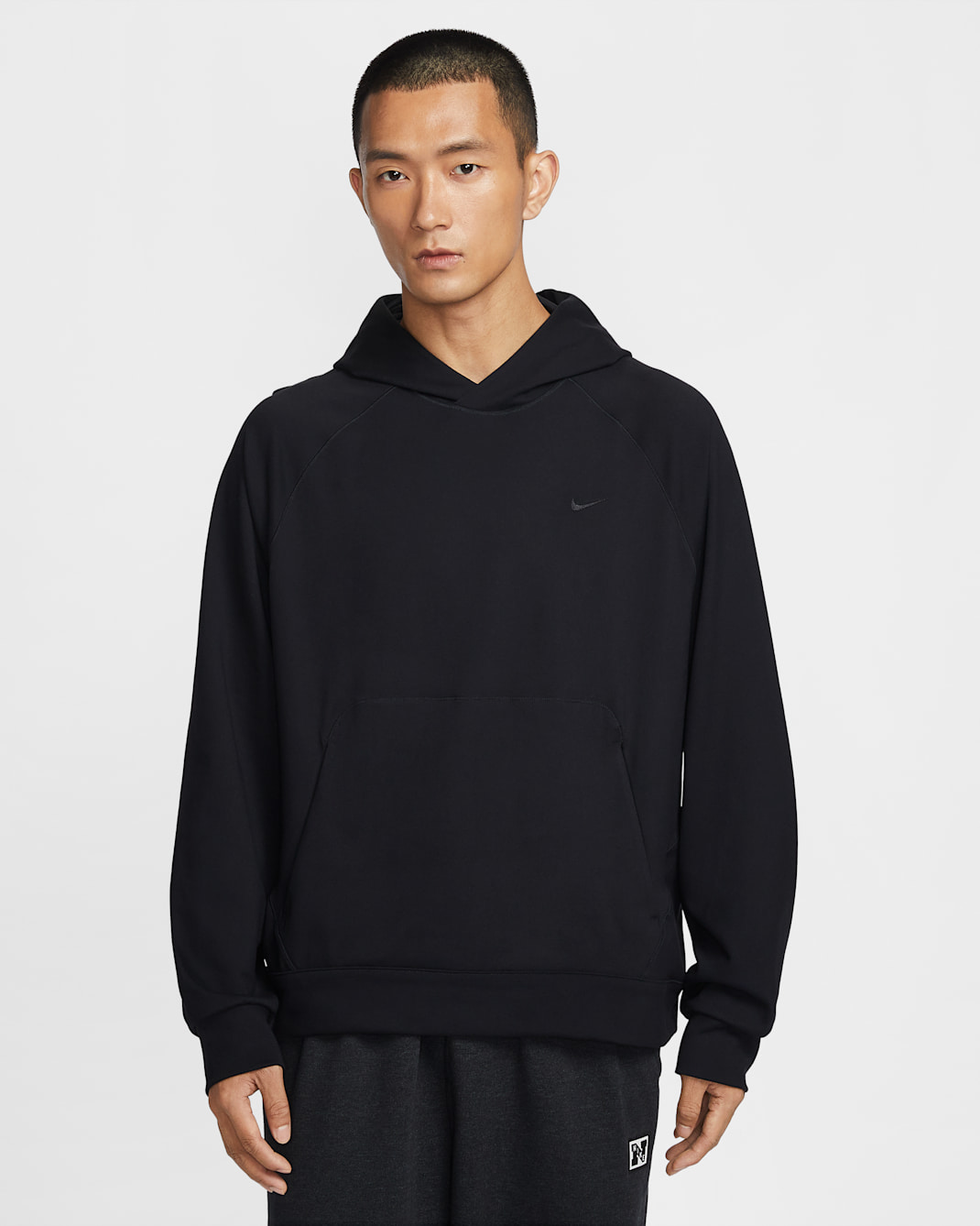 나이키 프라이머리 나노니트 남성 드라이 핏 UV 차단 풀오버 퍼포먼스 후디 - 블랙/블랙