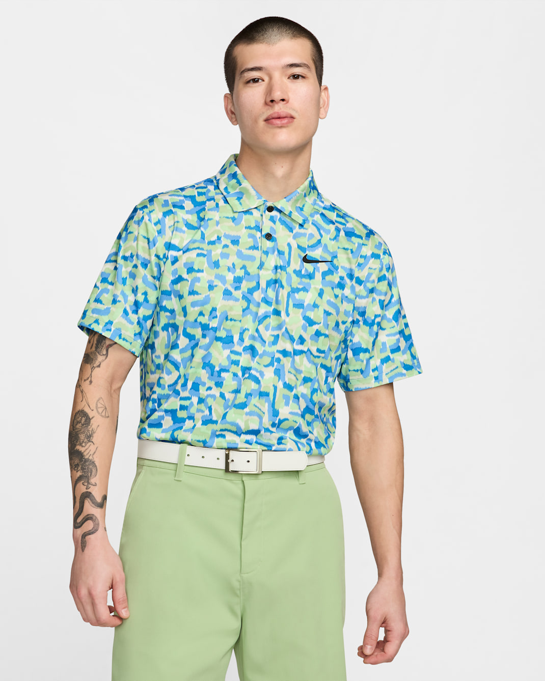 Nike Tour Men's Dri-FIT Golf Polo - Light Photo Blue/Black