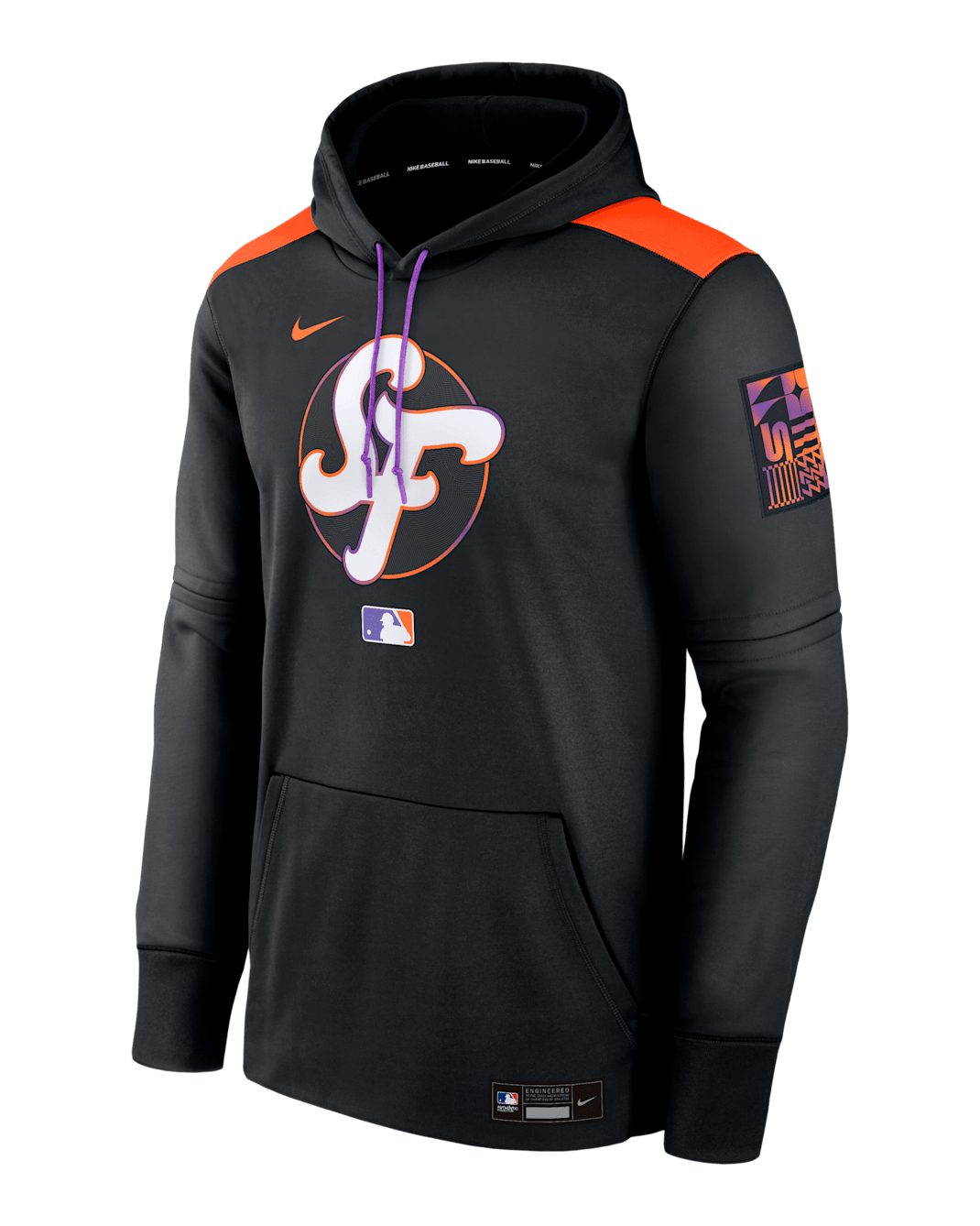 San Francisco Giants Authentic Collection City Connect Men's Nike Therma MLB Pullover Hoodie - Black