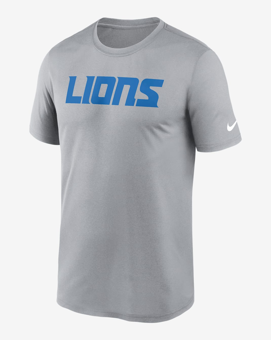 Detroit Lions Primetime Legend Wordmark Men's Nike Dri-FIT NFL T-Shirt - Grey Heather