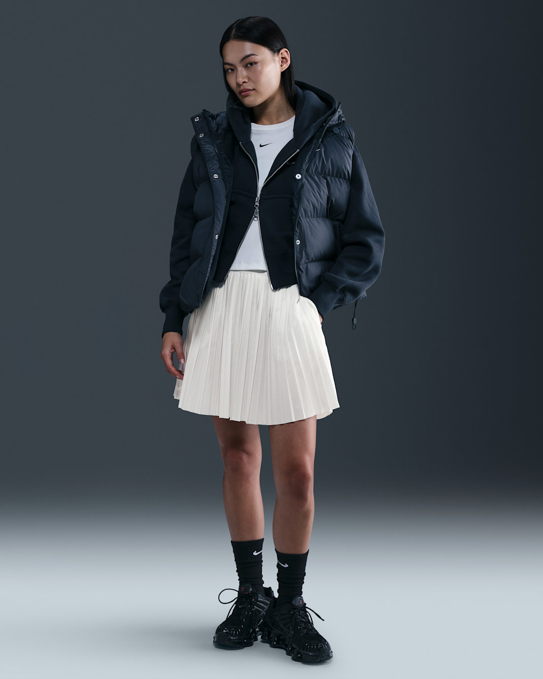 Nike Sportswear Women's Pleated Skirt - Sail/Black