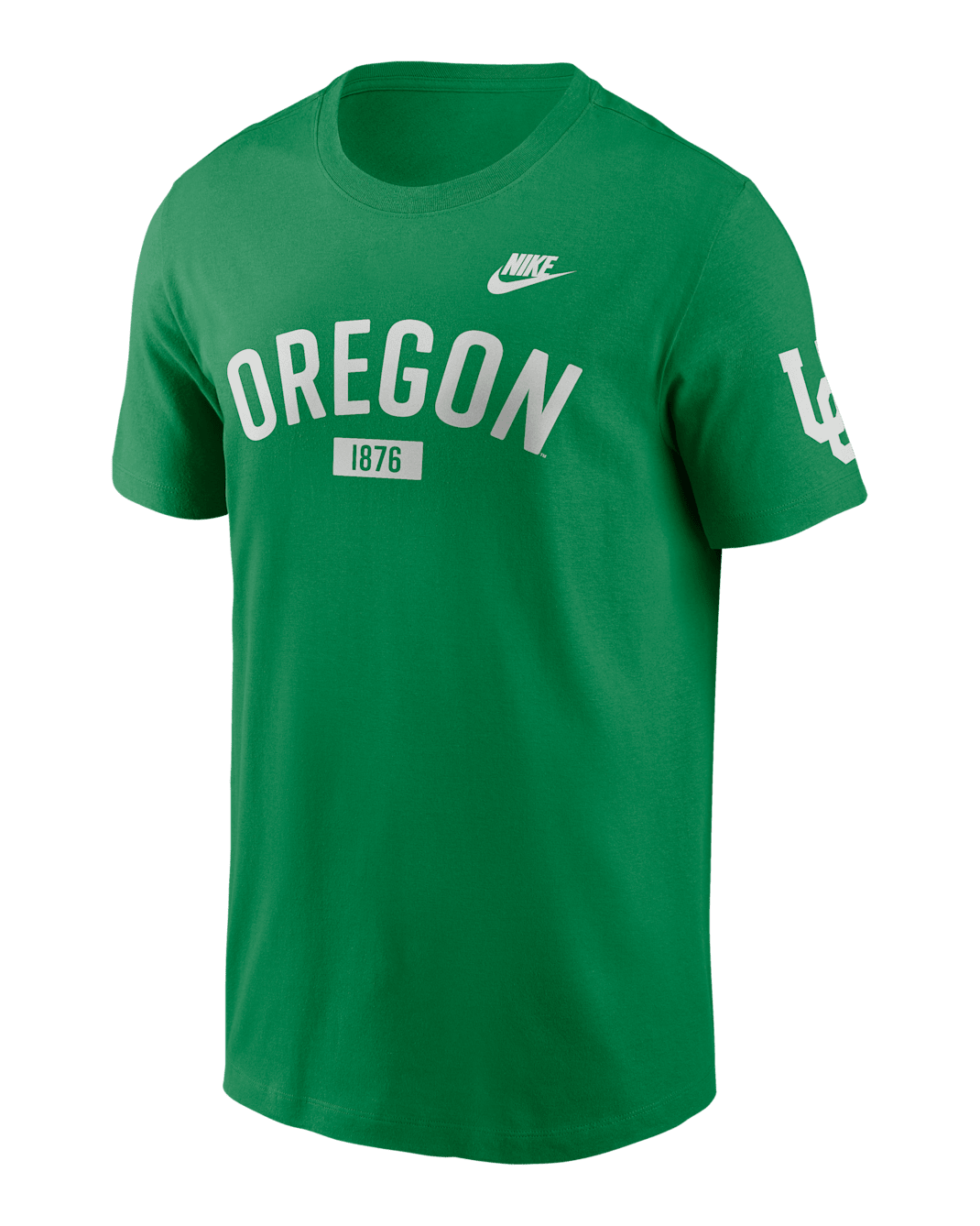 Oregon Legacy Arch 2-Hit Men's Nike College T-Shirt - Apple Green