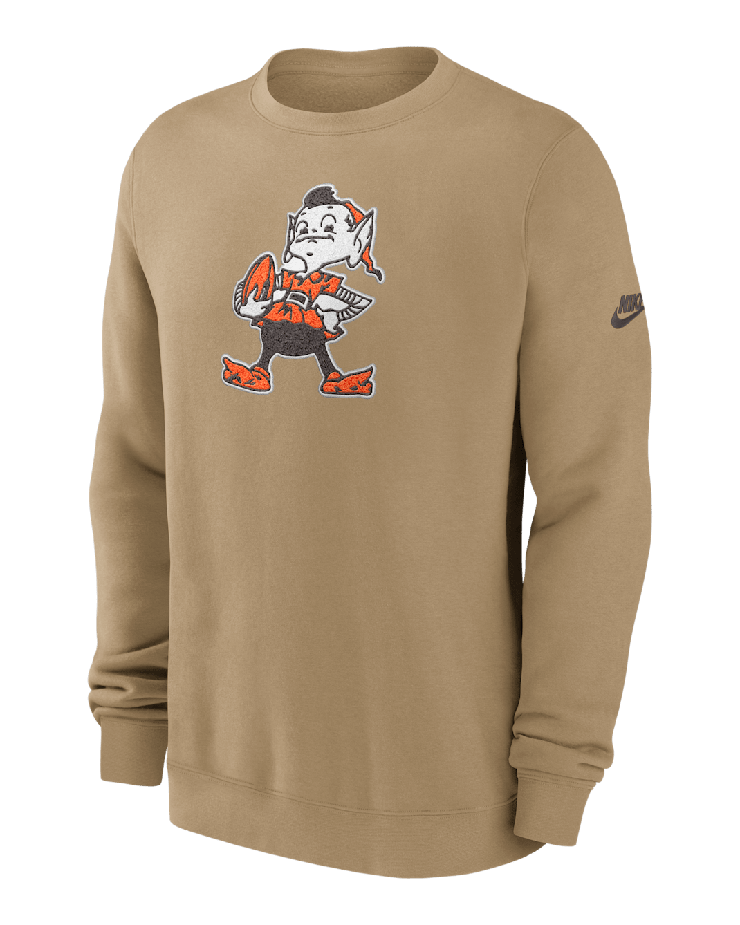 Cleveland Browns Swing Pass Rewind Club Men's Nike NFL Pullover Crew - Tan/Beige