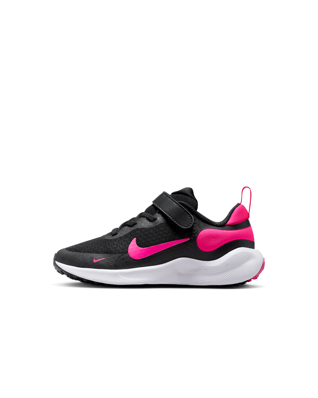 Nike Revolution 7 Younger Kids' Shoes - Black/White/Hyper Pink