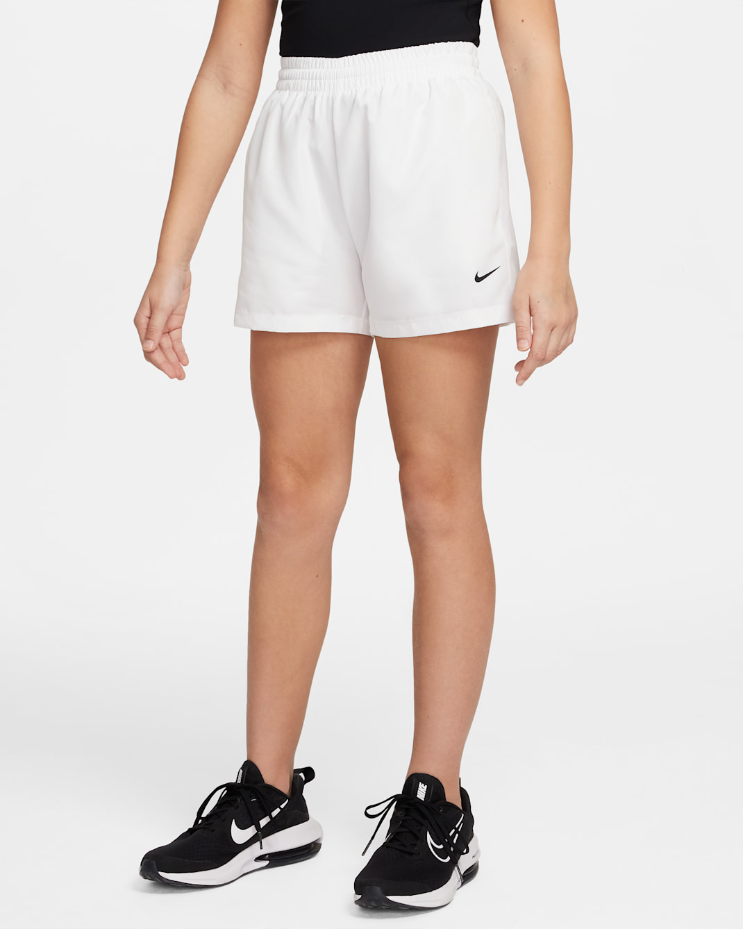 Nike Multi Big Kids' Dri-FIT 4" Woven Shorts - White/Black