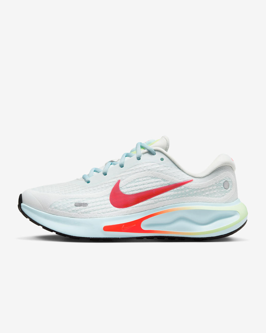 Nike Journey Run Women's Road Running Shoes - Summit White/Glacier Blue/Barely Volt/Bright Crimson