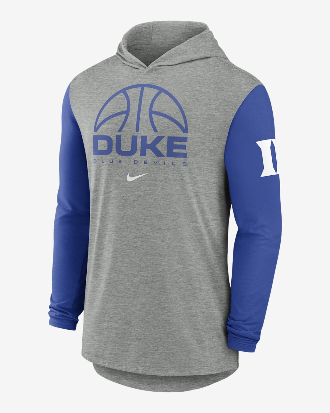 Duke Basketball Men's Nike Dri-FIT College Long-Sleeve Hooded T-Shirt - Grey