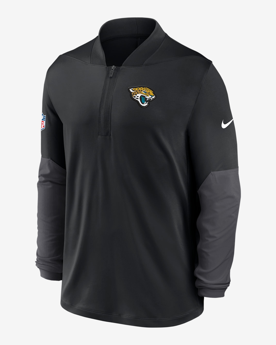 Jacksonville Jaguars Feel The Pressure Men's Nike Dri-FIT NFL 1/2-Zip Top - Black