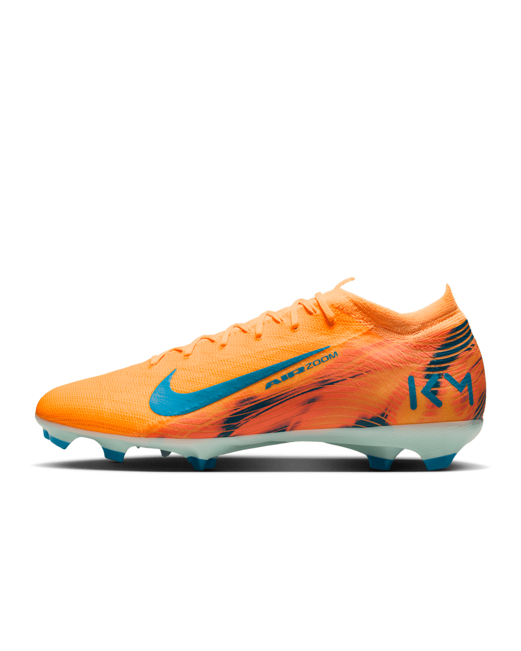 Nike Mercurial Vapor 16 Pro 'Kylian Mbappé' Firm-Ground Low-Top Football Boot - Melon Tint/Igloo/Neo Turquoise