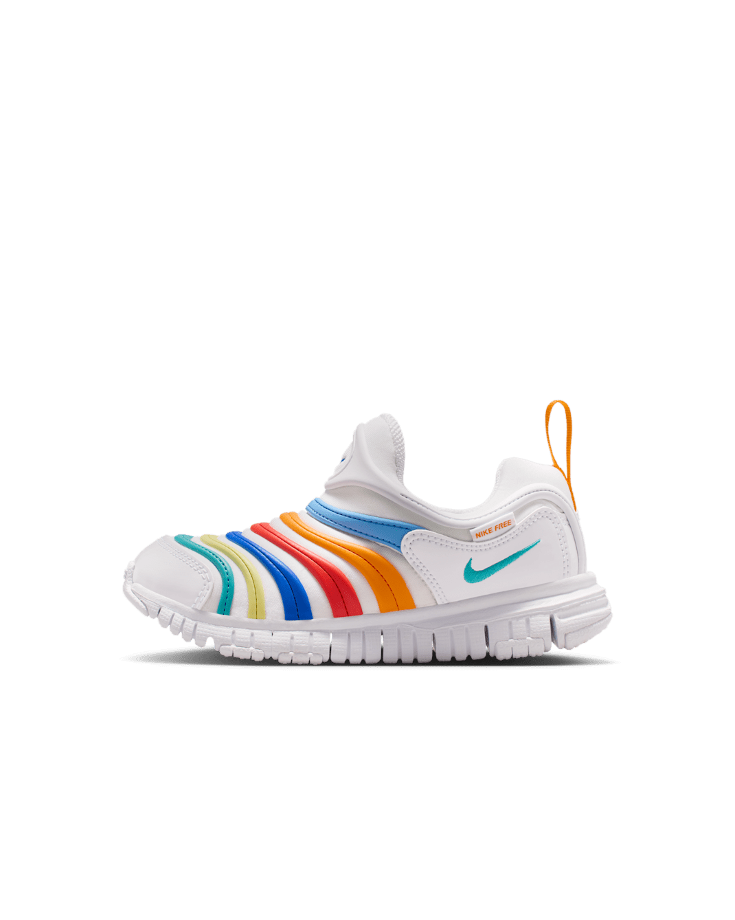 Nike Dynamo Free Little Kids' Easy On/Off Shoes - White/Limelight/Hyper Royal/Dusty Cactus