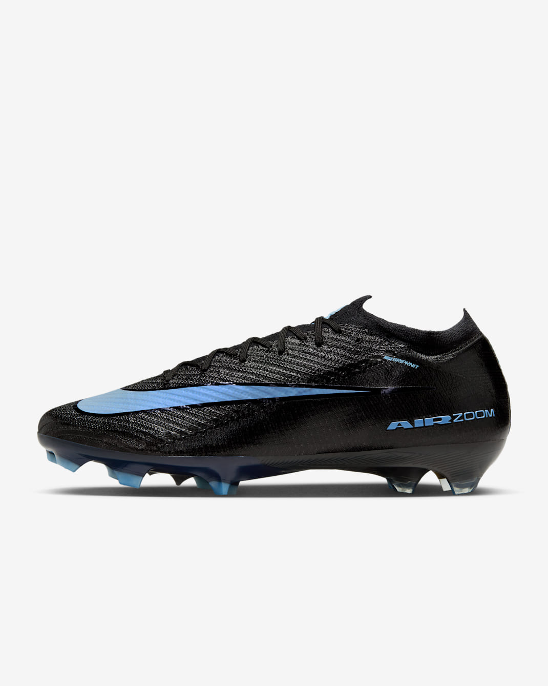 Nike Mercurial Vapor 16 Elite Düşük Bilekli Kuru Çim Zemin Kramponu - Siyah/Ice Blue