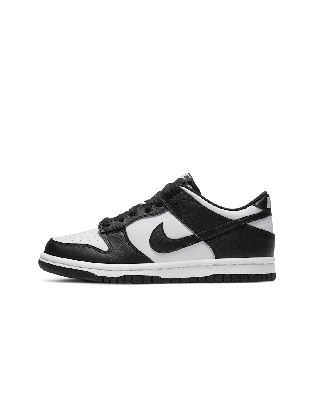 Nike Dunk Low-sko til større børn - hvid/hvid/sort