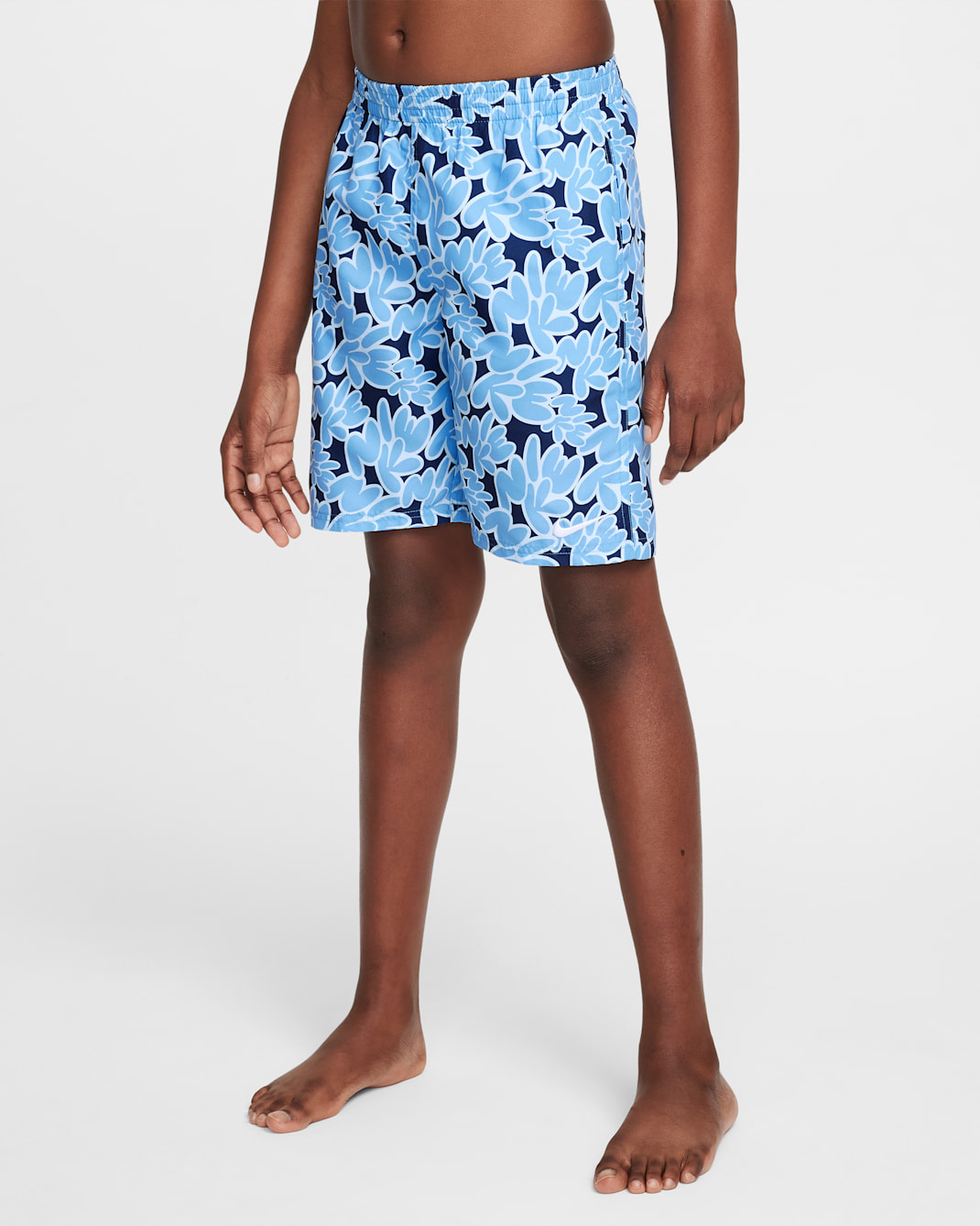 Shorts de vóleibol de 18 cm con forro de ropa interior para niño talla grande Nike Swim Breaker - Azul universitario/Azul marino medianoche/Azul glacial/Blanco