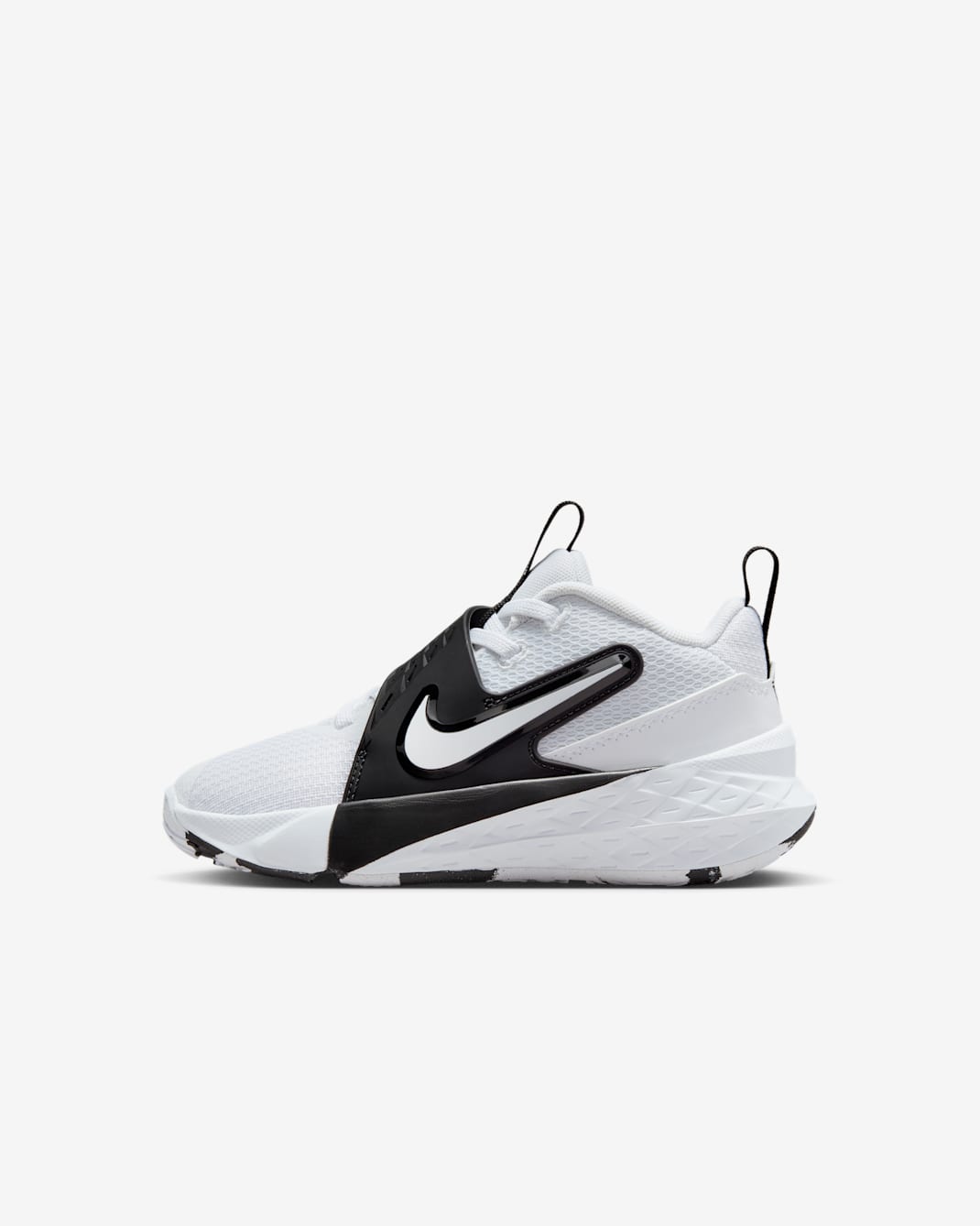Nike Team Hustle D 12 Little Kids' Shoes - White/Black/White