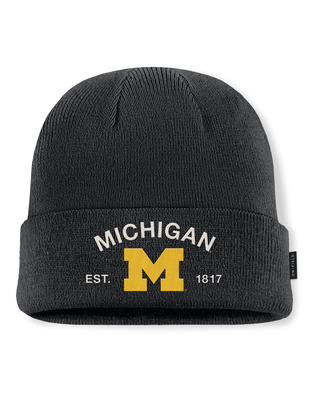 Michigan 2025 Military Appreciation Men's Jordan Brand College Cuffed Beanie - Black