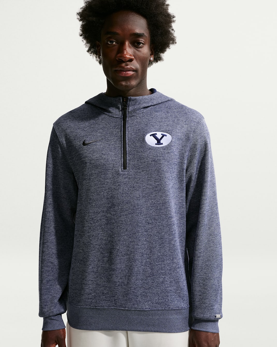 BYU Cougars Nike NCAA Men's Basketball Coaches' Pullover Hoodie - College Navy
