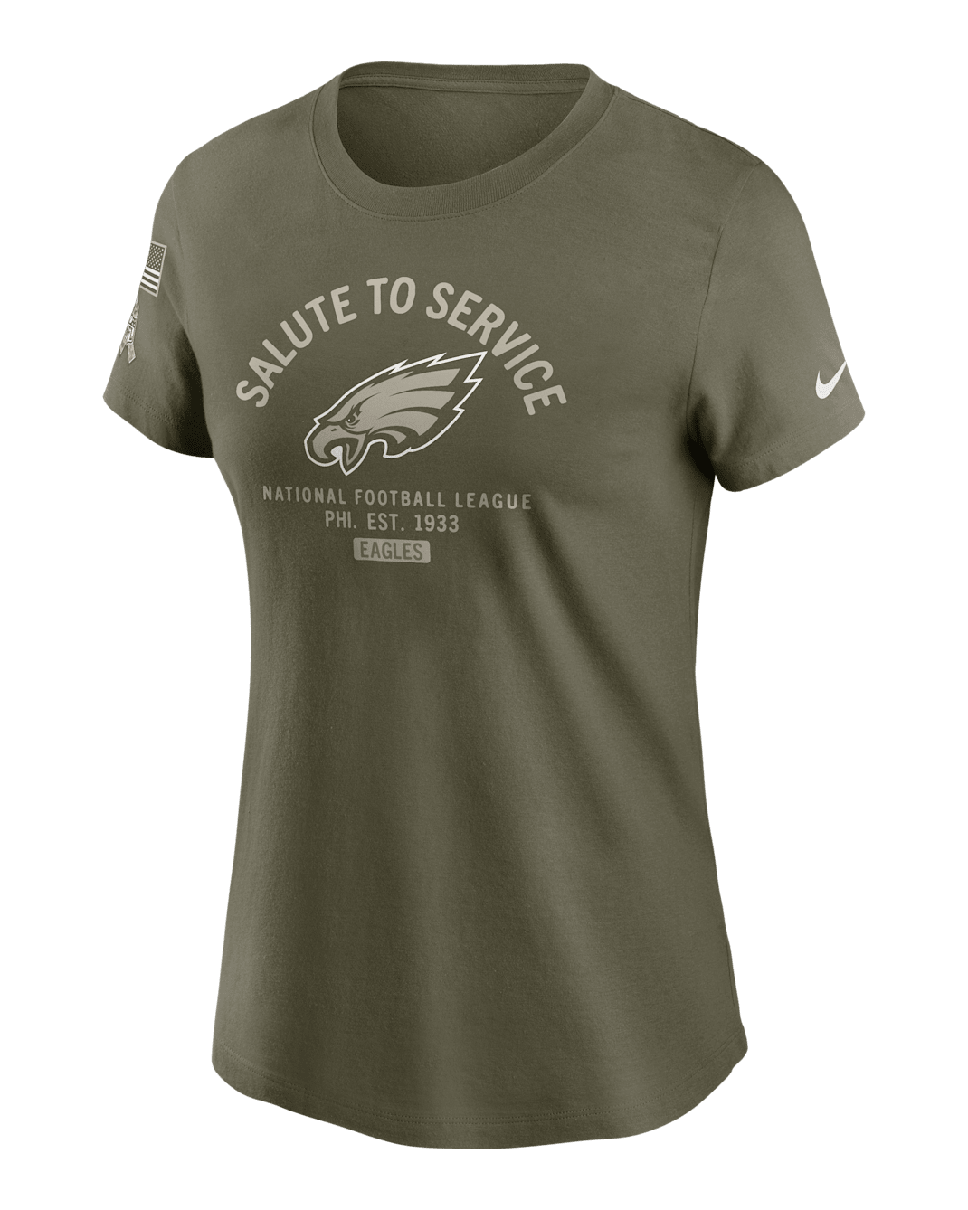 Playera Nike de la NFL para mujer San Francisco 49ers Salute to Service Sideline - Oliva