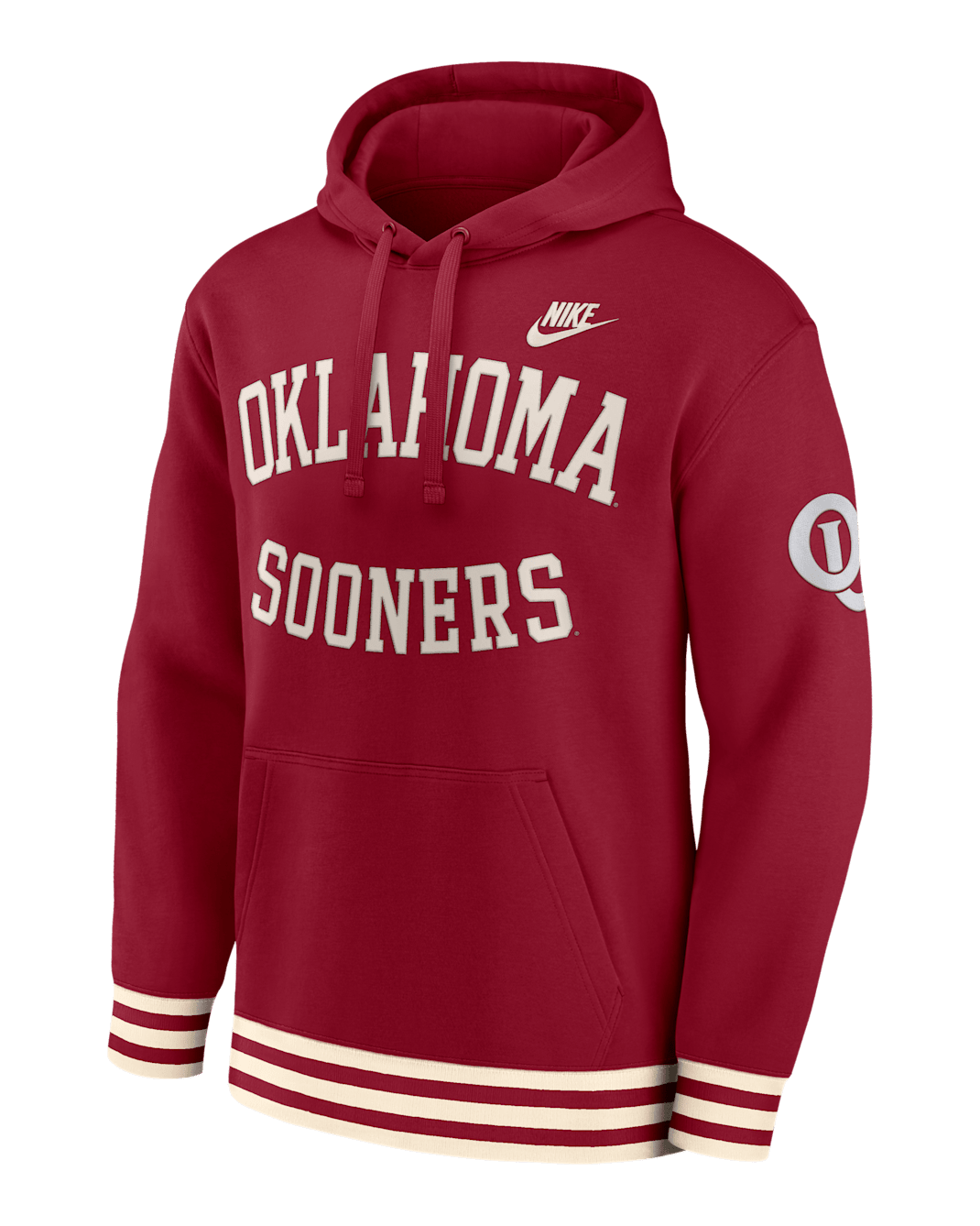 Oklahoma Sooners Legacy Retro Men’s Nike College Pullover Hoodie - Team Crimson