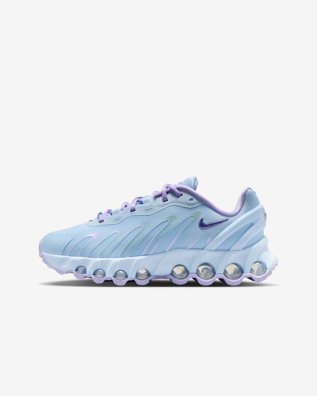 Nike Air Max Dn8 Big Kids' Shoes - Celestine Blue/Metallic Silver/Vivid Orange/Hydrangeas