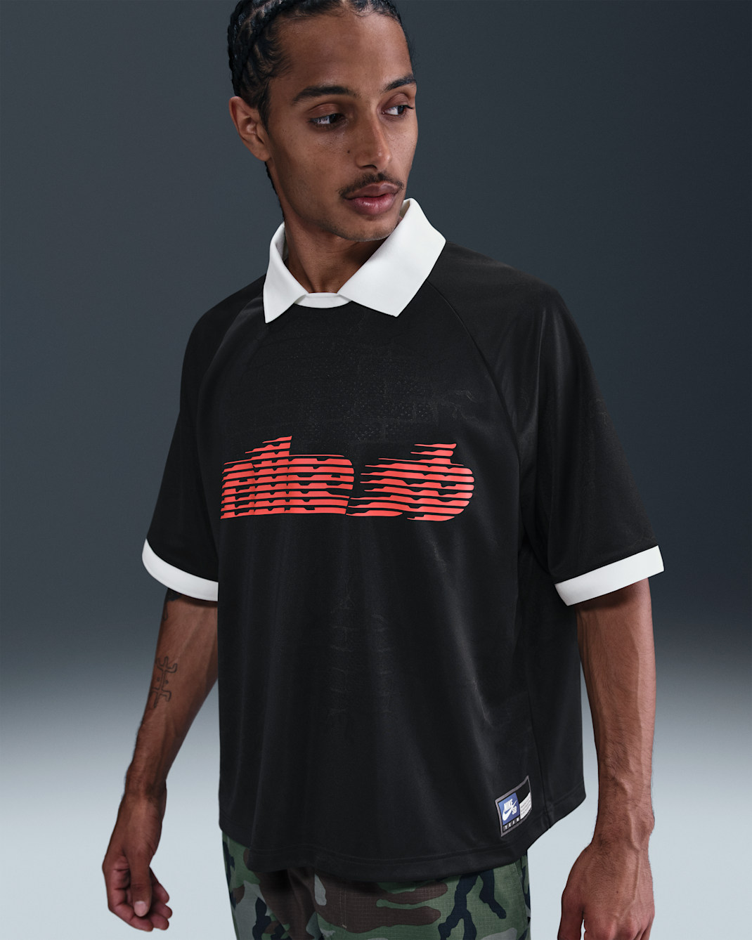 Jersey de skateboarding Dri-FIT de tejido jacquard Nike SB - Negro/Vela