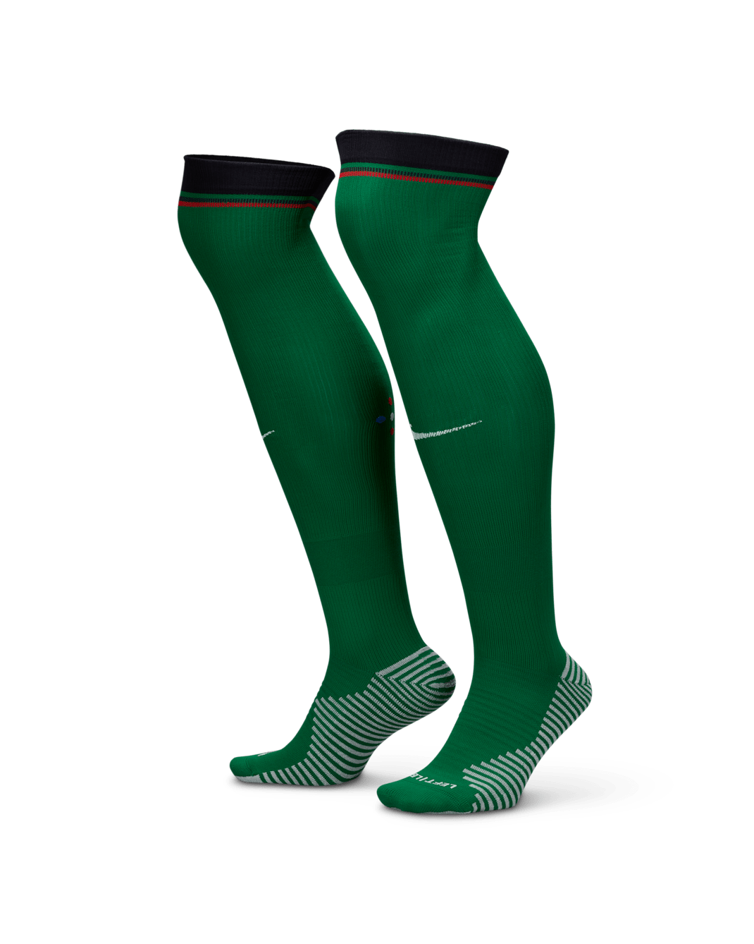 Portugal Strike Home Nike Dri-FIT Football Knee-High Socks - Pine Green/Pitch Blue/University Red/Sail