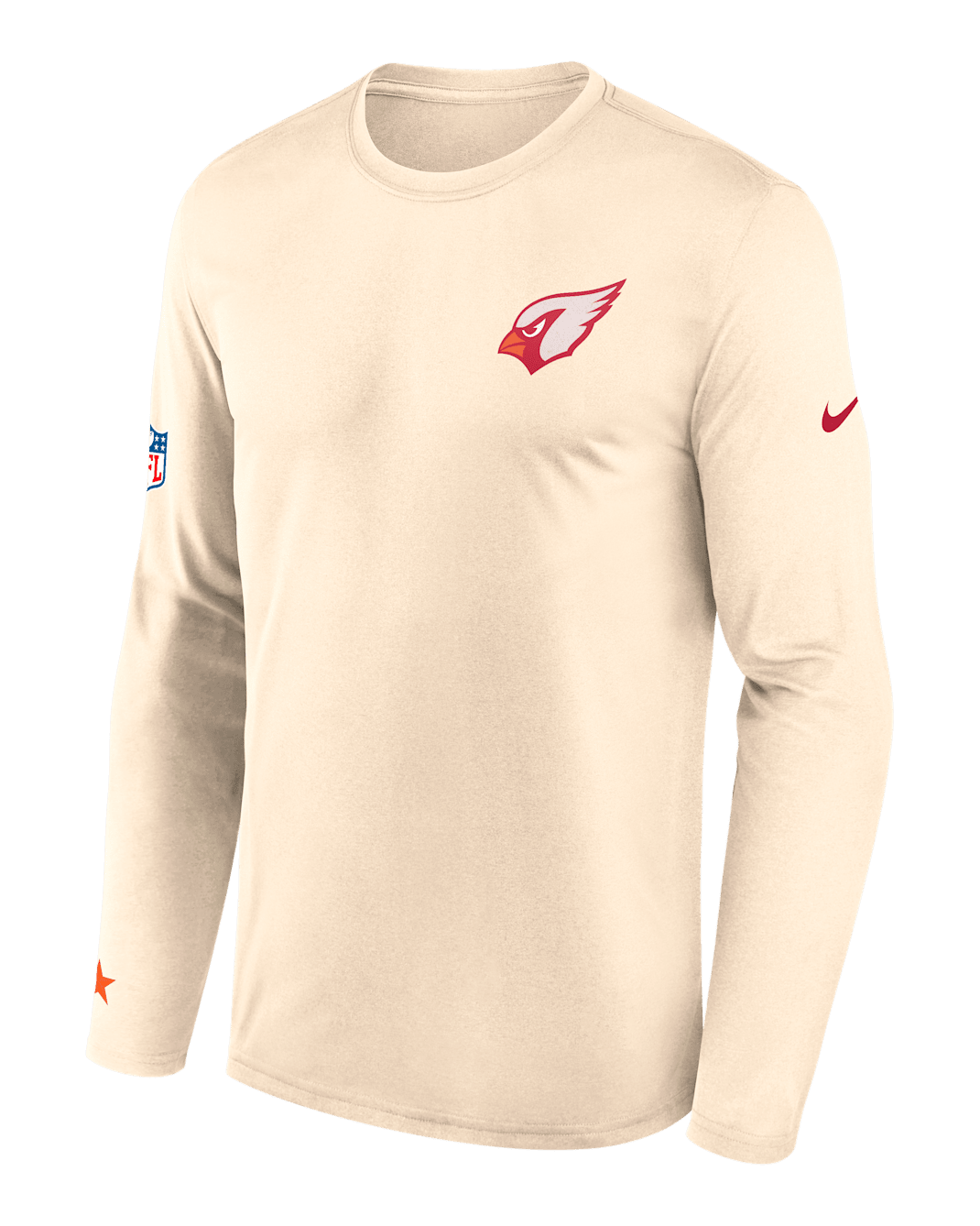 Arizona Cardinals Rivalries Collection Sideline Legend Small Logo Men's Nike Dri-FIT NFL Long-Sleeve T-Shirt - Natural