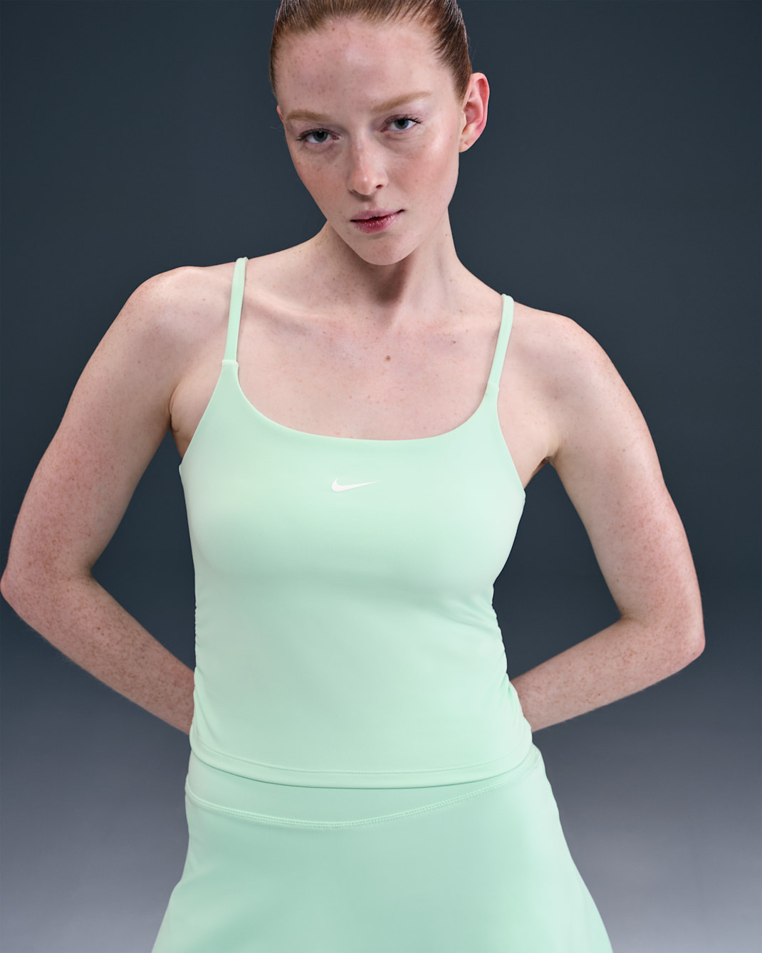 Linne Nike One Dri-FIT för kvinnor - Mint Foam/Vit