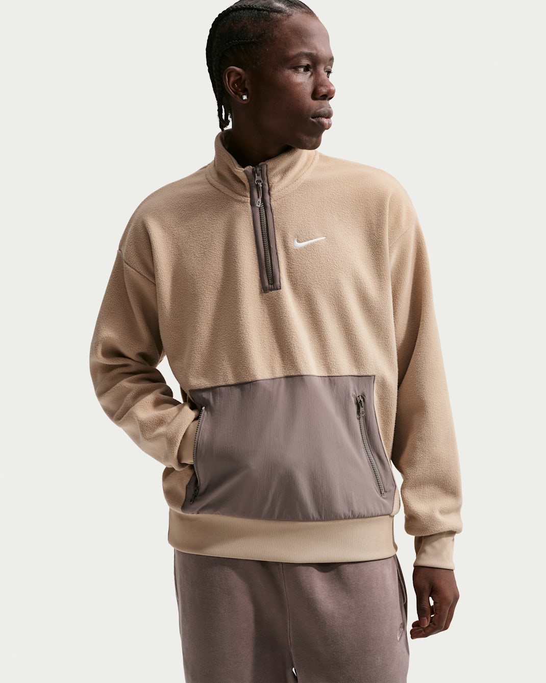 Tröja Nike Sportswear i polarfleece för män - Khaki