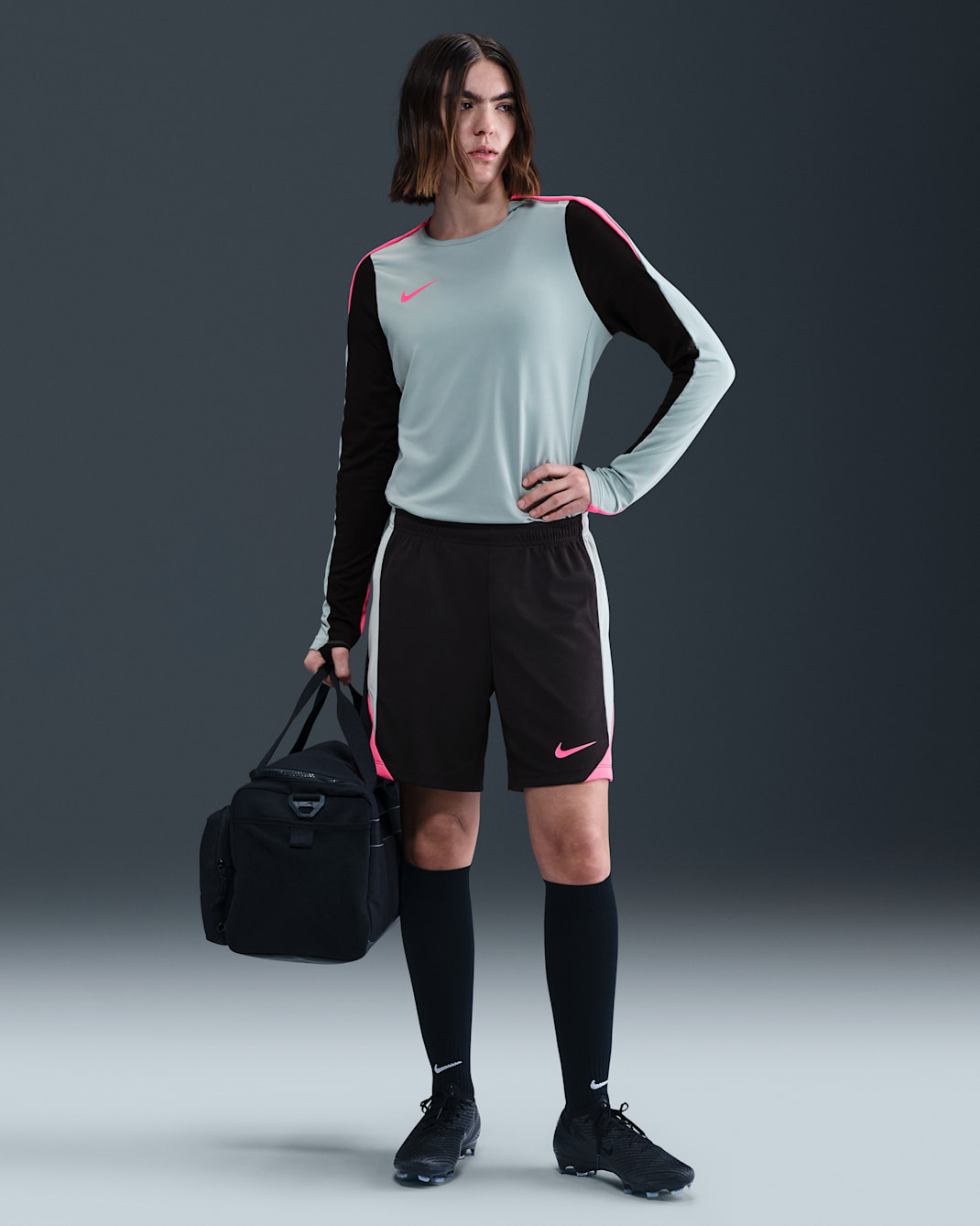 Nike Strike Women's Dri-FIT Football Shorts - Black/Ocean Cube/Hyper Pink/Hyper Pink