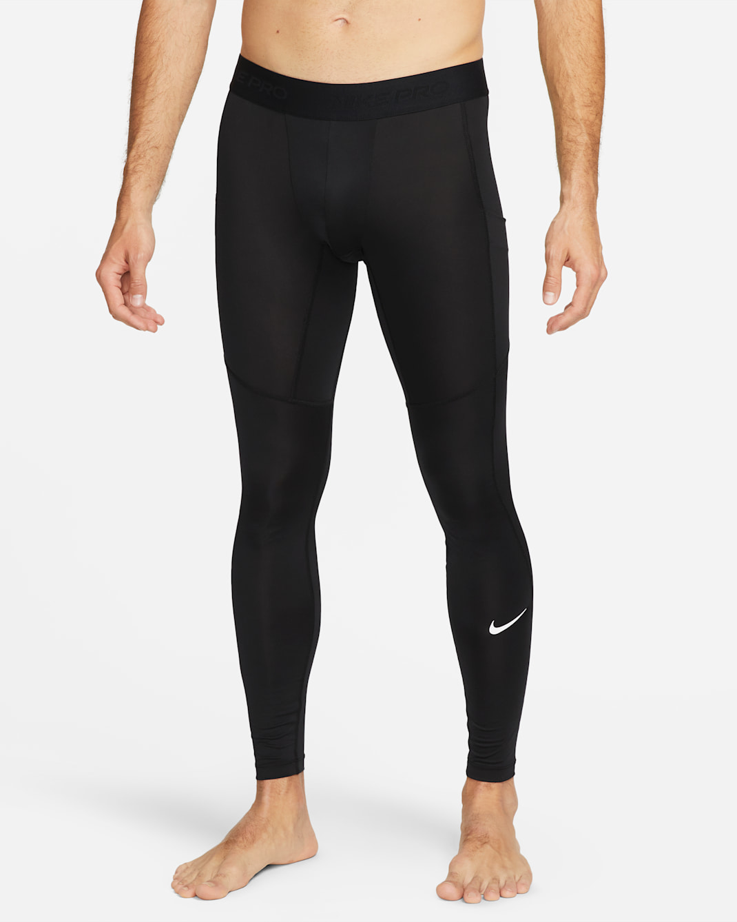 Nike Pro Dri-FIT fitnesstights voor heren - Zwart/Wit