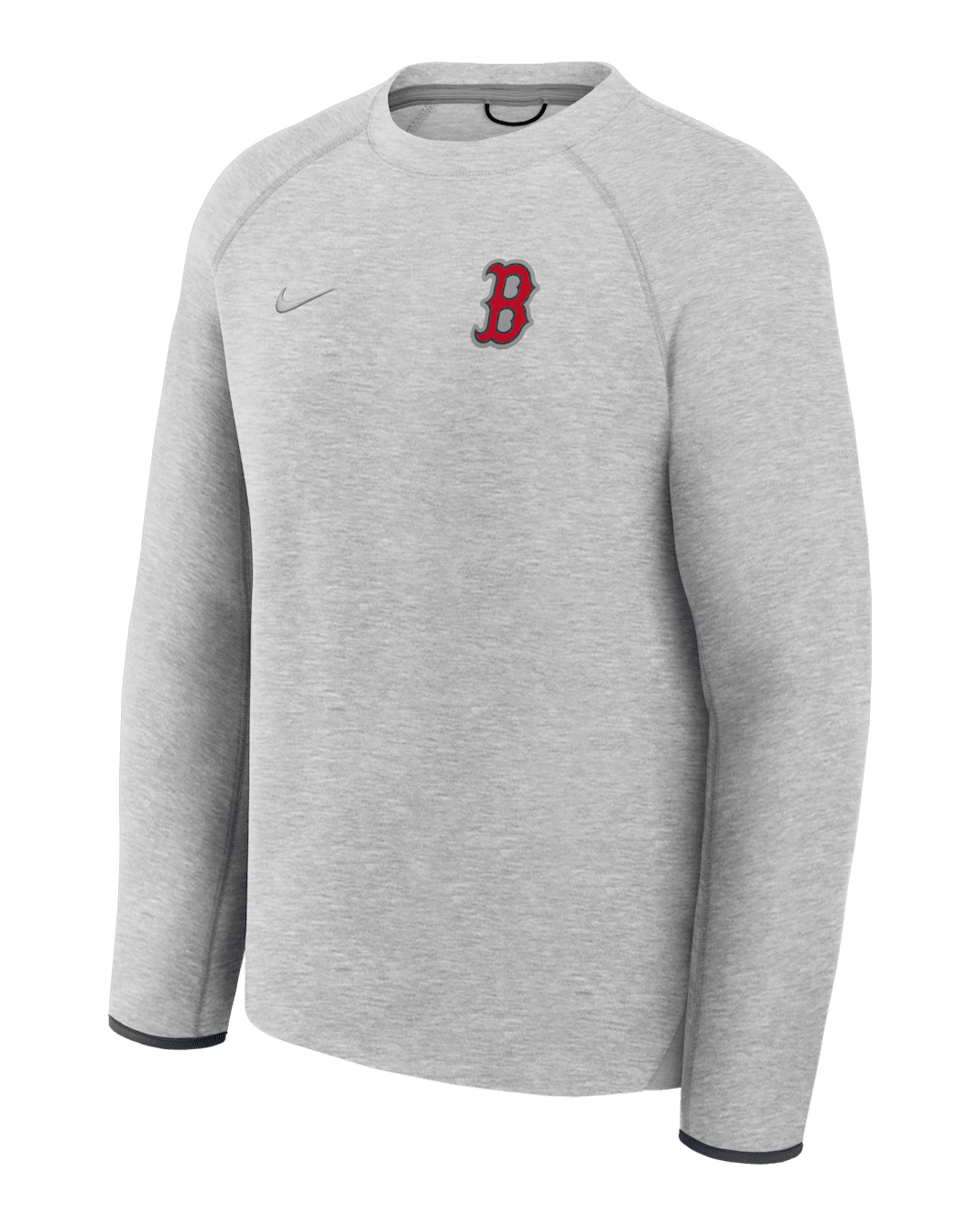 Boston Red Sox Tech Fleece Men's Nike MLB Pullover Crew - Charcoal Heather