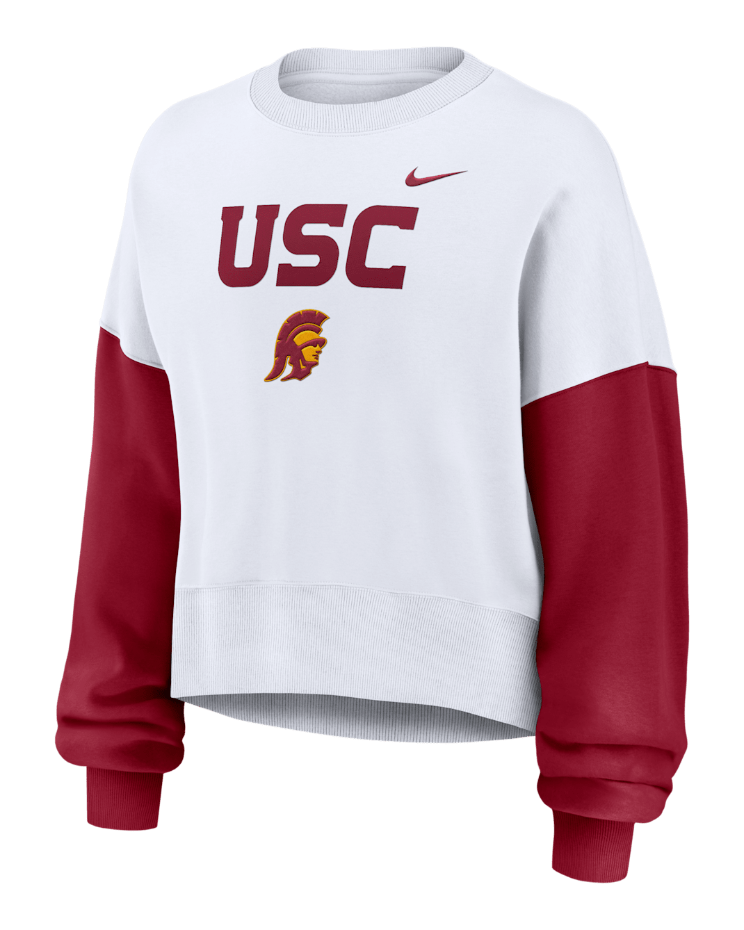 USC Trojans Primetime Women's Nike College Pullover Crew - White