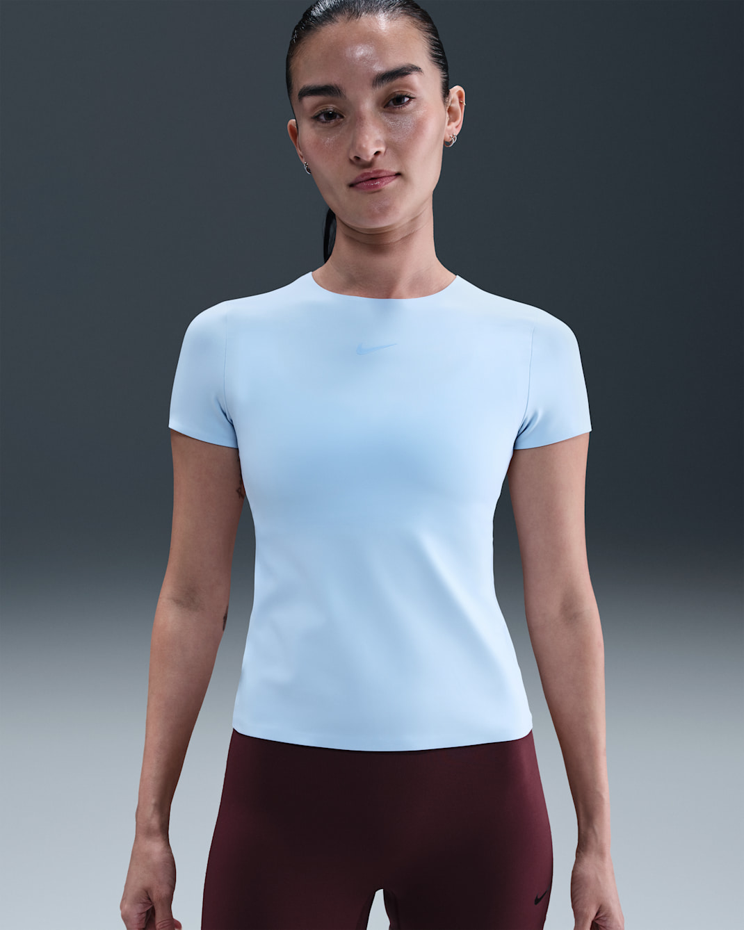 Nike Form Women's Short-Sleeve Top - Celestine Blue/Psychic Blue
