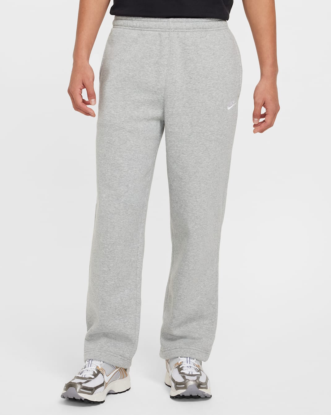 ナイキ クラブ メンズ フリース バンジー パンツ - ダークグレーヘザー/ライトスモークグレー/ホワイト