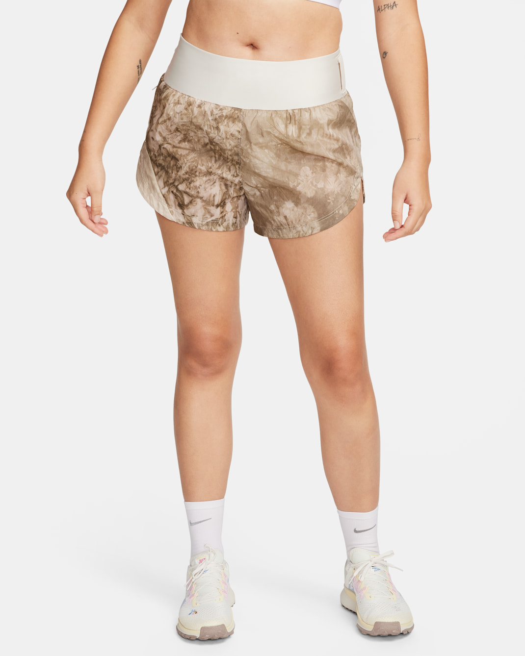 Nike Trail Women's Repel Mid-Rise 3" Brief-Lined Running Shorts - Light Orewood Brown/Baroque Brown