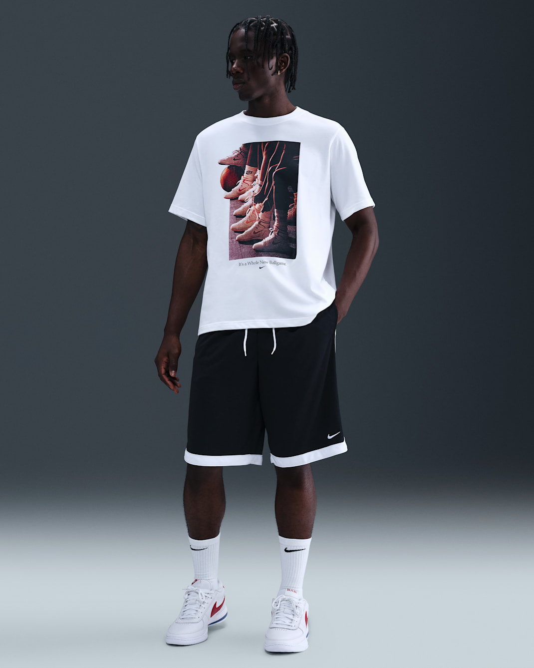 Nike DNA Academy Men's Dri-FIT 11" Basketball Shorts - Black/White/White