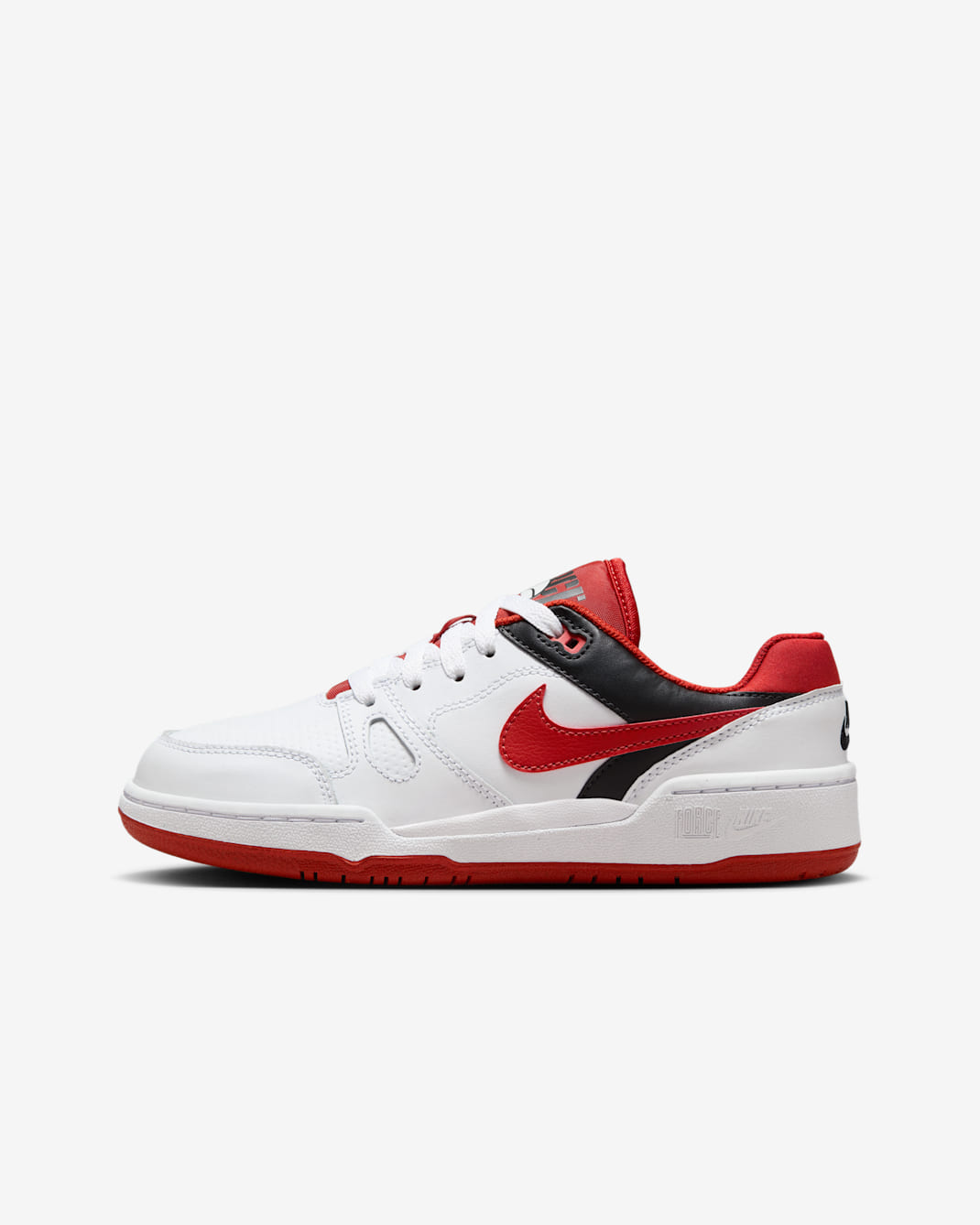 Nike Full Force Low Older Kids' Shoes - White/Black/Team Orange/Mystic Red