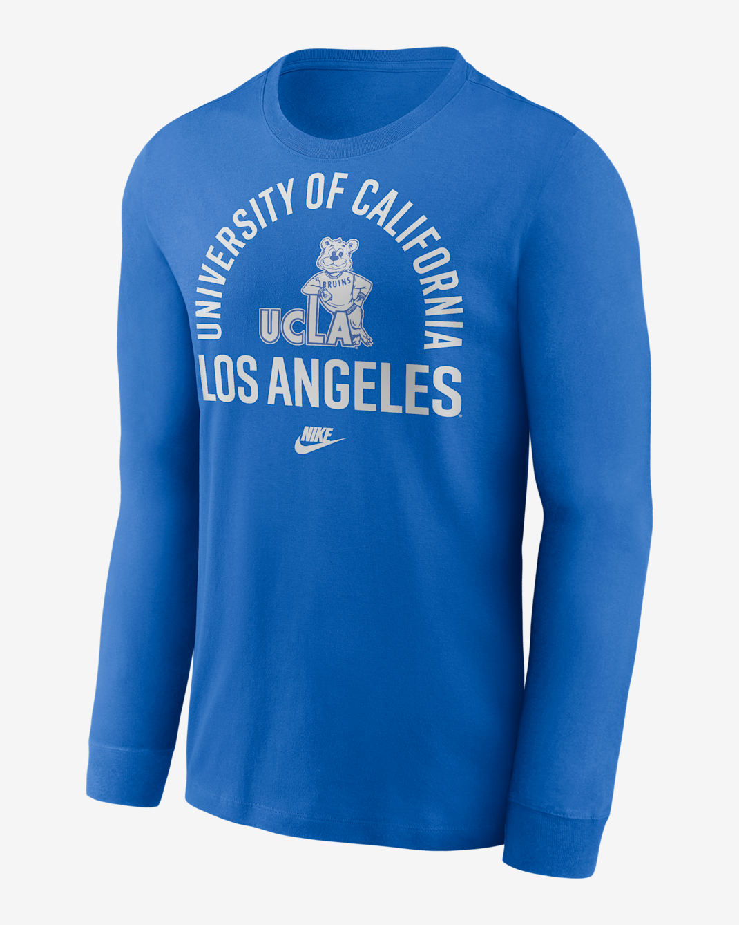 UCLA Legacy Arched Logo Men's Nike College Long-Sleeve T-Shirt - Blue