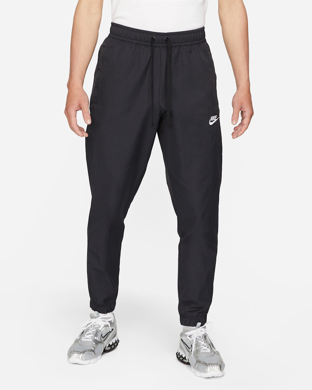Nike Sportswear Men's Unlined Cuff Trousers - Black/White