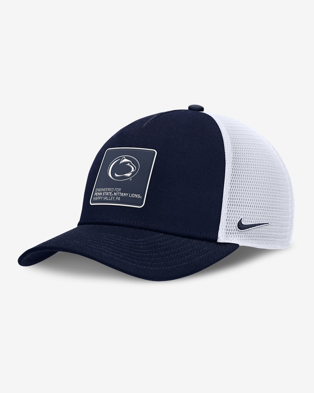 Penn State On-Field Rise Engineered Men's Nike College Trucker Adjustable Hat - Navy