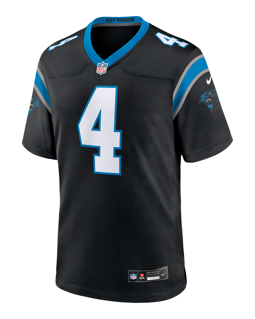 Tetairoa McMillan Carolina Panthers 2025 NFL Draft First Round Pick Men's Nike NFL Game Jersey - Black