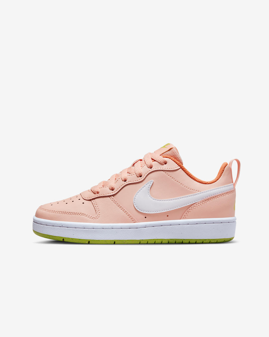 รองเท้าเด็กโต Nike Court Borough Low 2 - Arctic Orange/Atomic Green/Orange Trance/ขาว