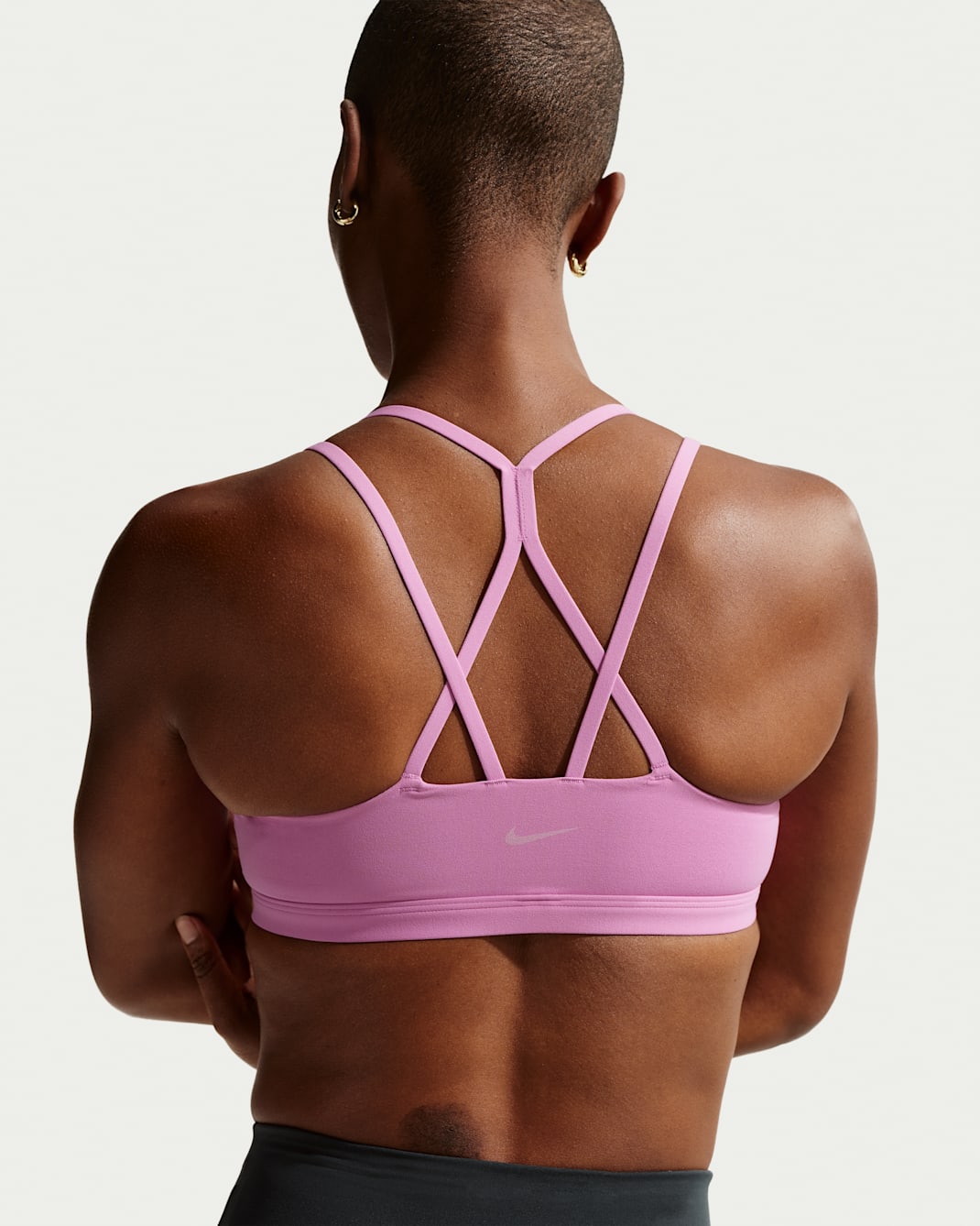 Nike Zenvy Strappy Women's Light-Support Padded Sports Bra - Light Magenta/White