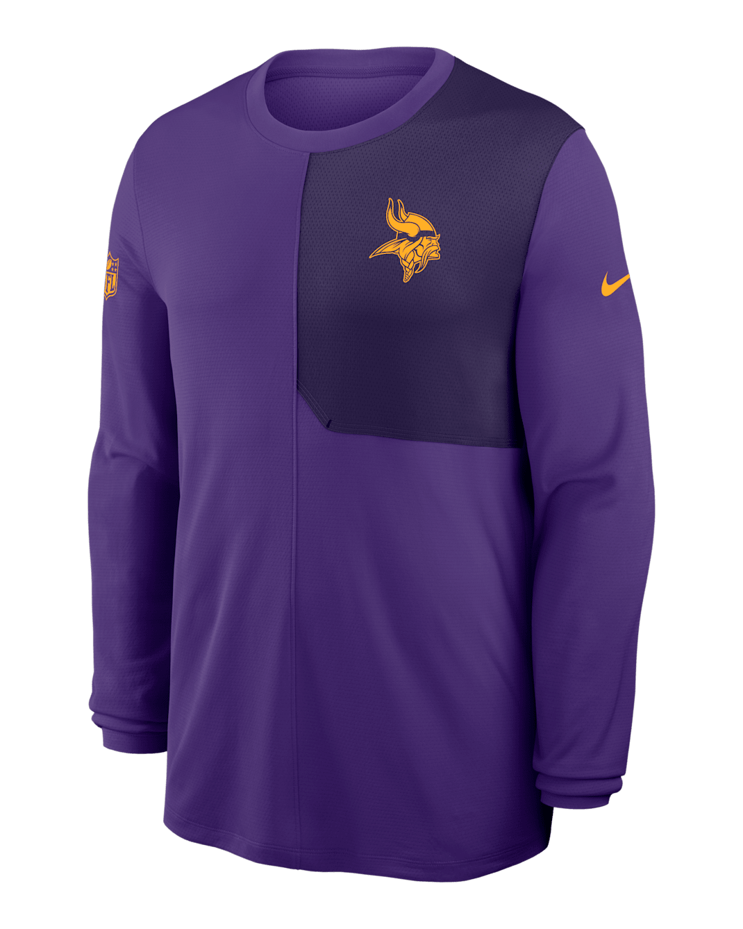 Minnesota Vikings Sideline Coach Men's Nike Dri-FIT NFL Long-Sleeve Top - Purple
