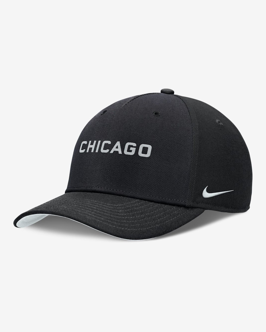 Gorra Nike Dri-FIT de la MLB ajustable para hombre Chicago Cubs Rise - Negro