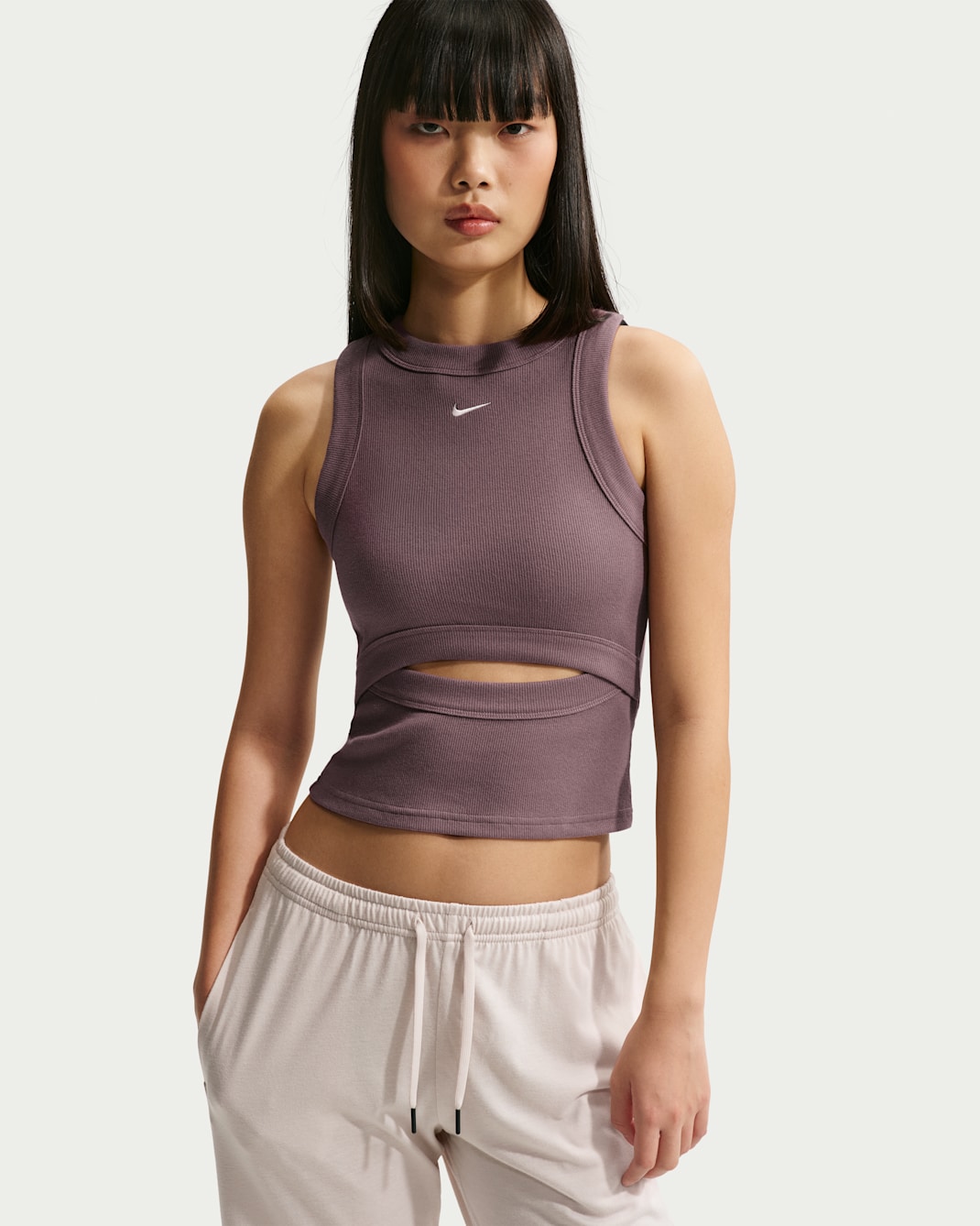 Nike Sportswear Chill Knit Women's Tight Ribbed Tank Top - Tattoo/Sail